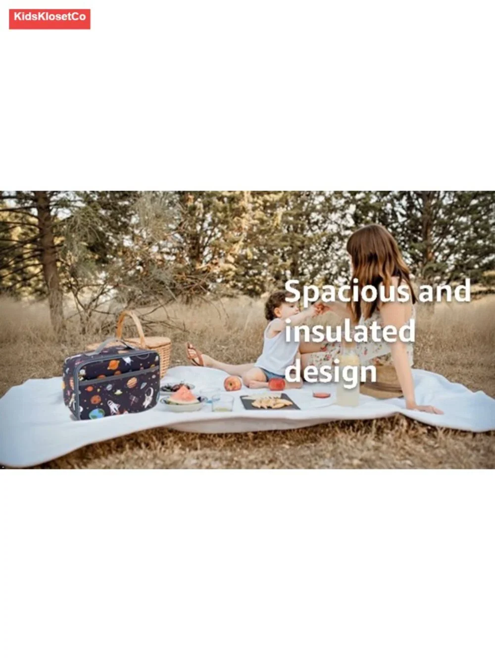 Kids Insulated Lunch Bag 600D Oxford Waterproof PEVA Liner
